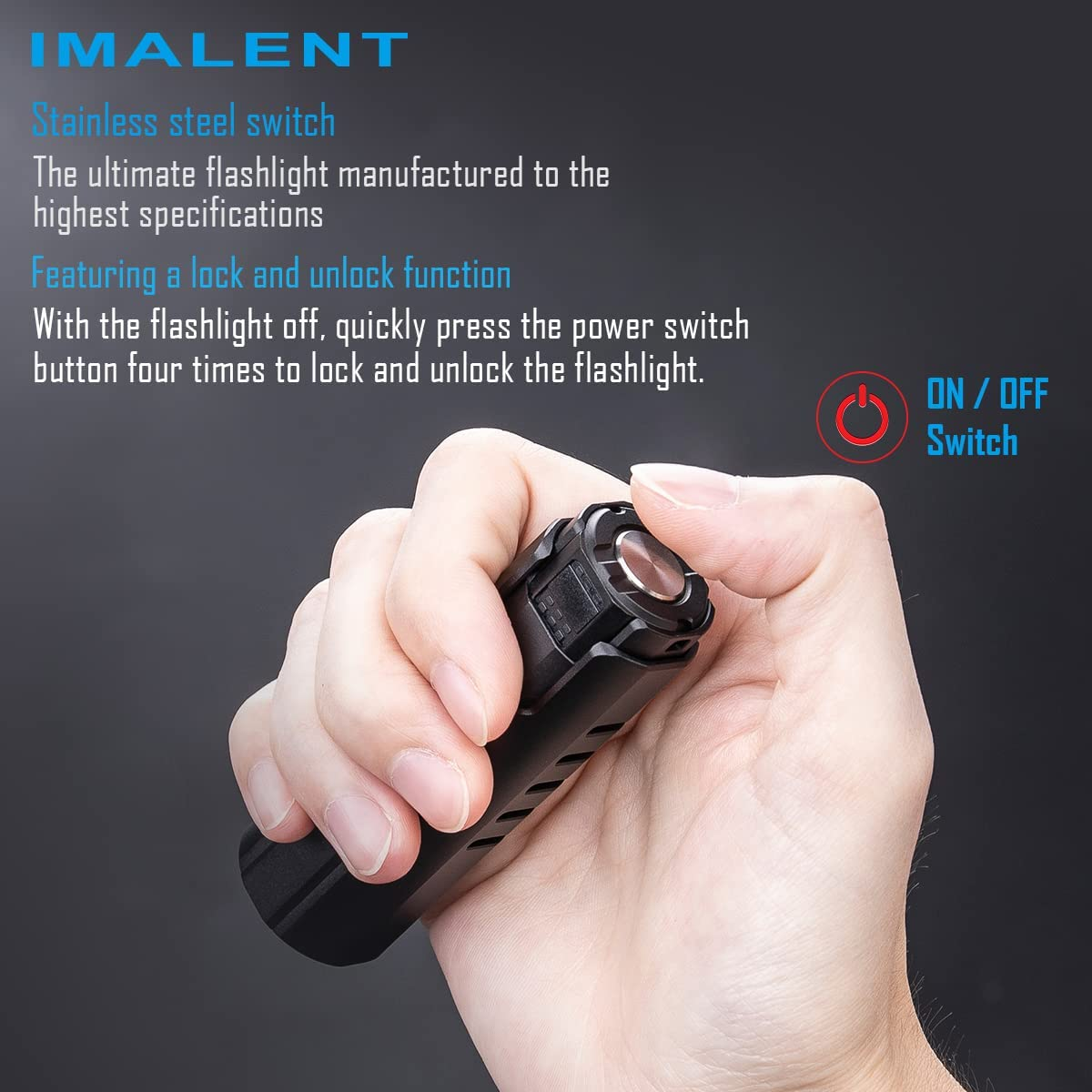 IMALENT LD70 Mini 4000 Lumens USB-C Rechargeable Flashlight Waterproof Super Bright LED Torch for Camping Hunting Emergency Portable Search Light with Long Runtime (Black) - Black image number 3