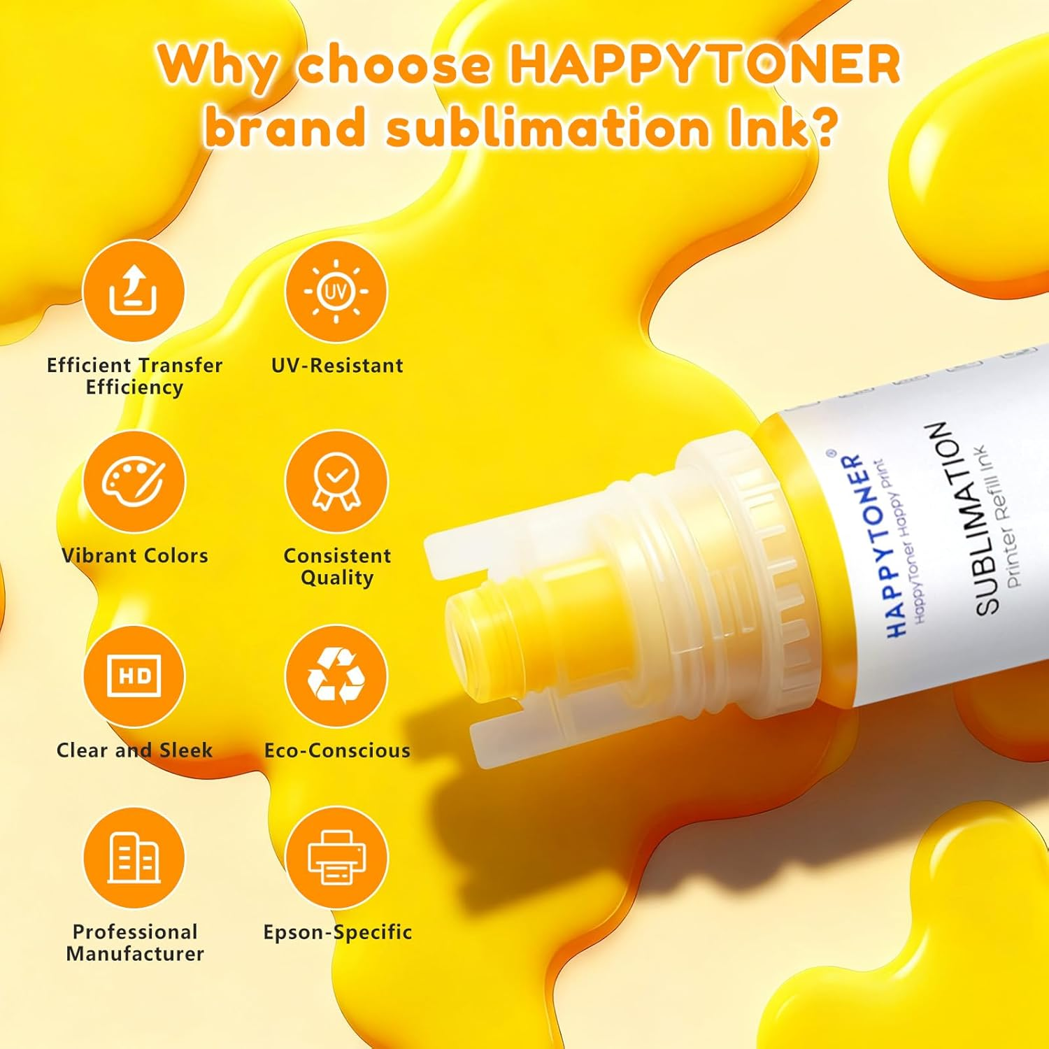 Sublimation Ink for Epson 2800 Ecotank ET-3750 ET-3760 ET-3830 ET-4850 ET-4750 ET-2760 ET-2700 ET-4760 ET-15000 ST-2000 Heat Press Transfer on T-Shirt Mug (Upgrade Version/Anti-Uv) image number 5