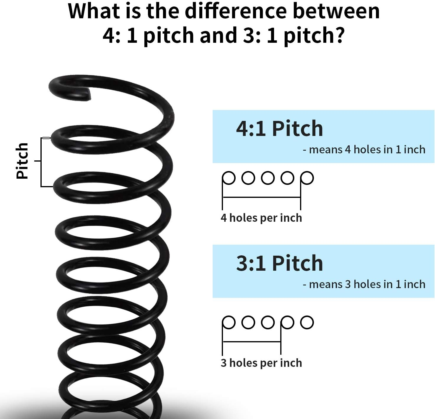 Rayson Spiral Binding Ring Black Coil Bindings Ring 3:1 Pitch 100/Box 5/16Inch image number 5
