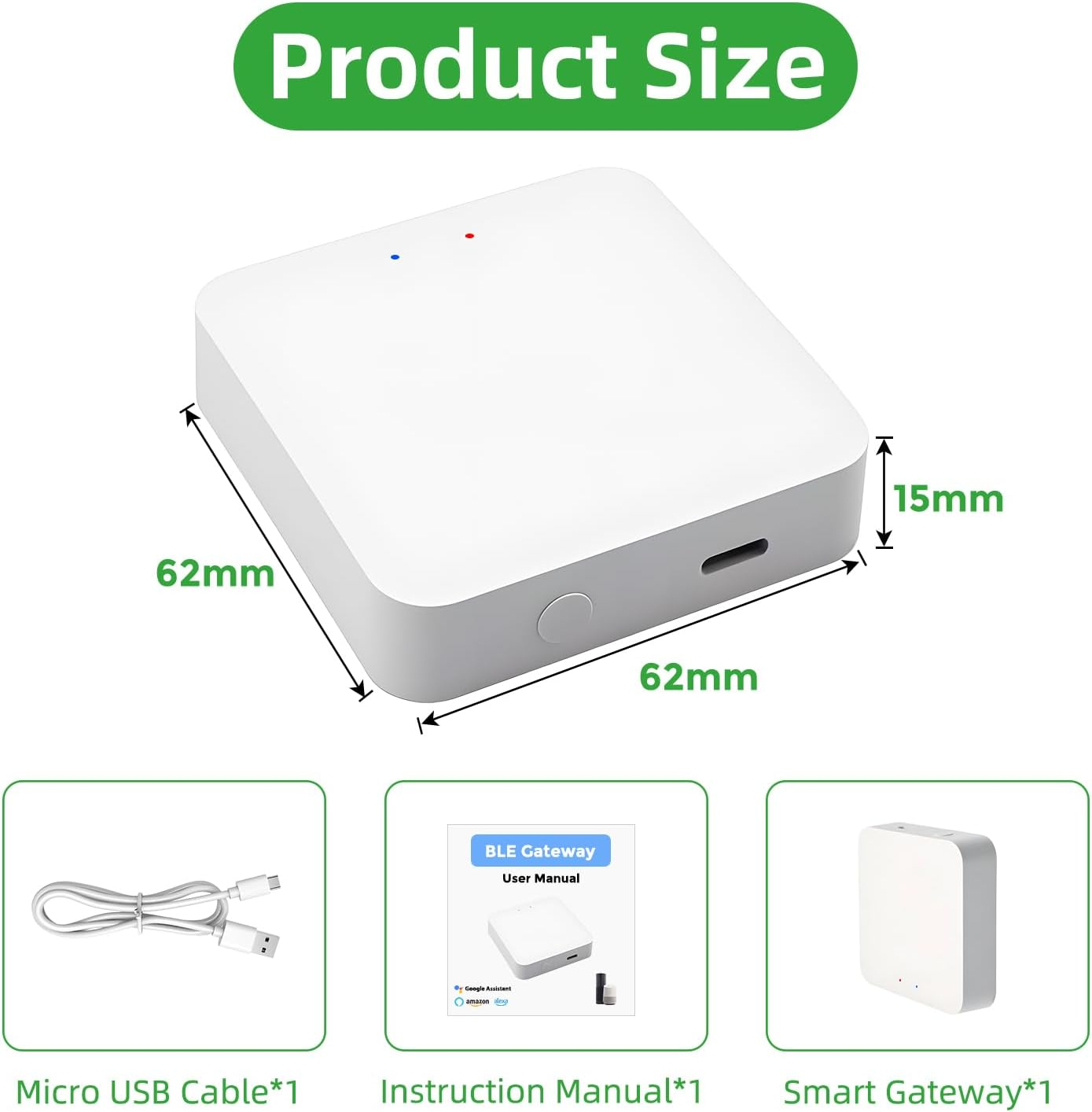 Arotelicht Wifi Gateway, Smart Hub for Bluetooth Downlights, Home Bridge Remote for Smart Devices, Compatible with Alexa and Google Assistant, Voice Control (Wi-Fi Only 2.4Ghz) image number 5