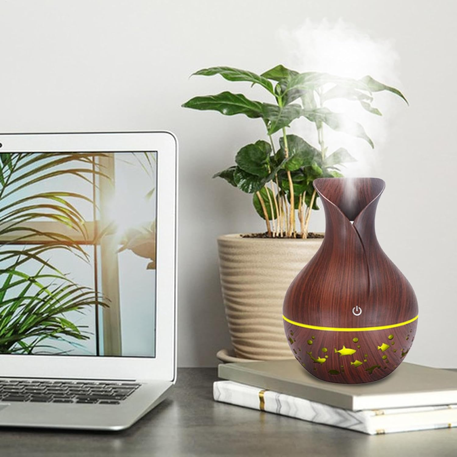 Desk Humidifier, Travel Humidifier | Desk Humidifier with Tilt, Oil Diffuser with Cute USB Design - Portable Humidifier, Oil Diffuser for Women, Ho image number 5