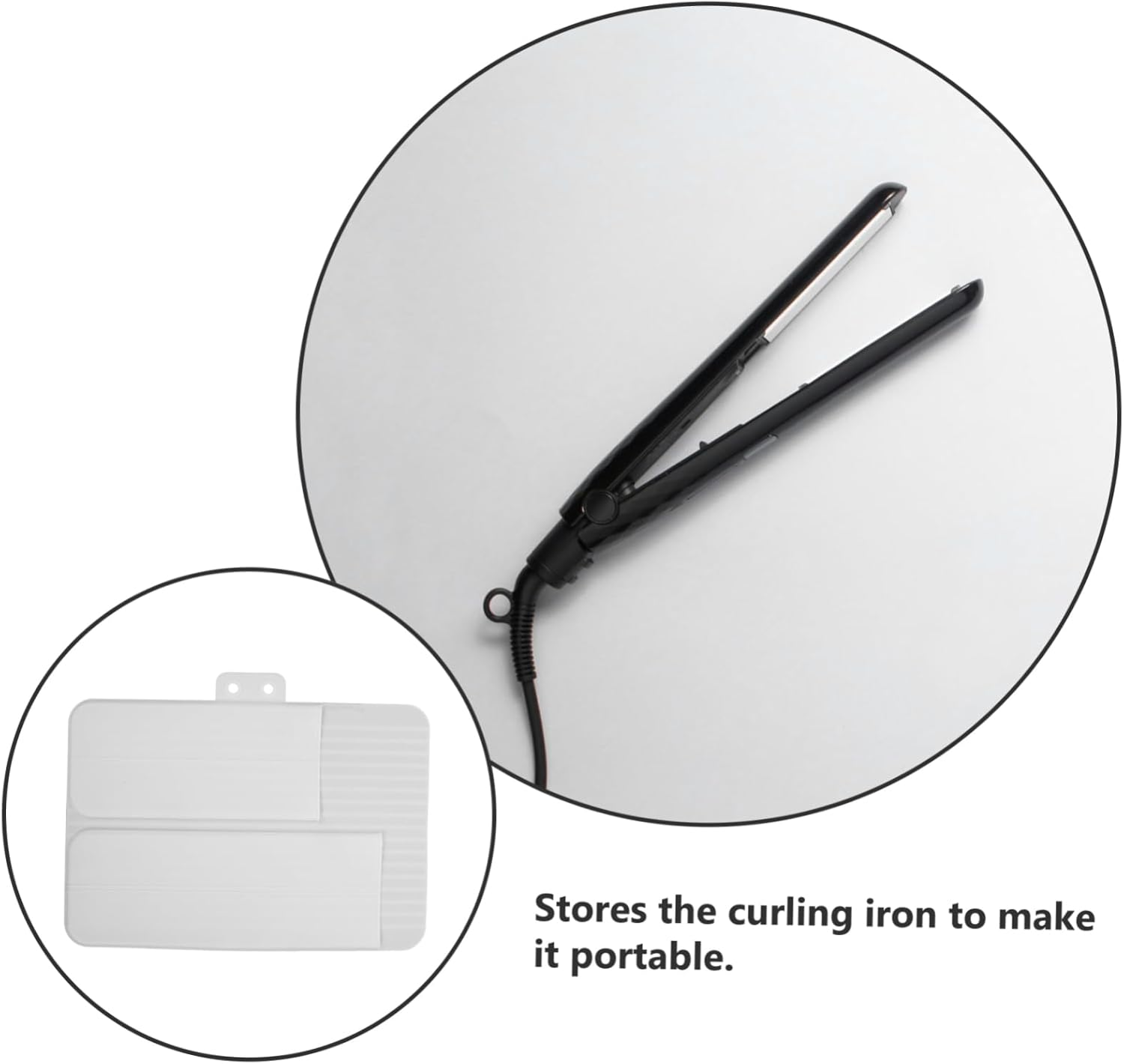 HONITANO Curling Iron Cover Heat Mat for Hair Straightener Travel Case for Hot Tools image number 5