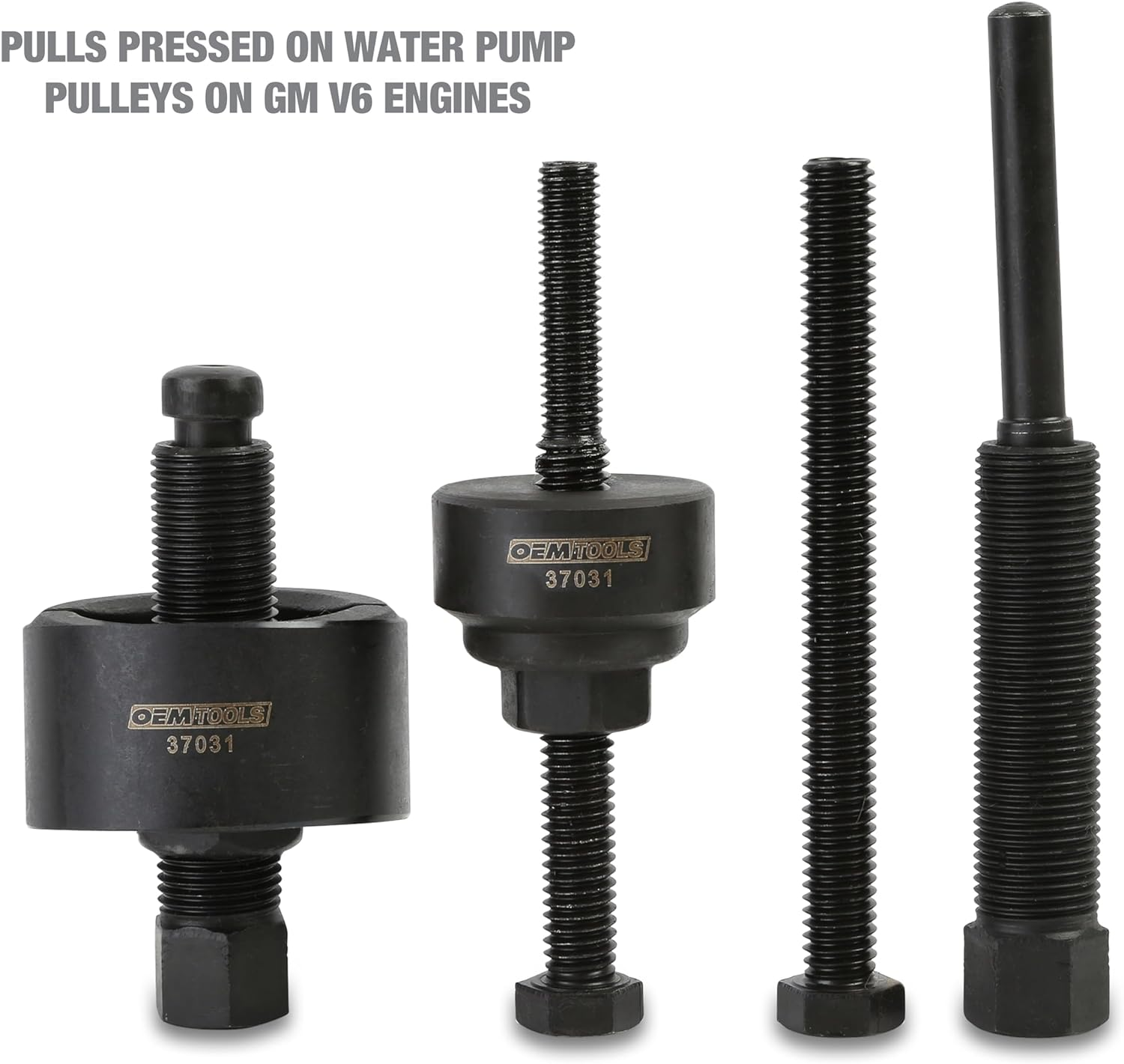 OEMTOOLS 37031 Power Steering Pulley Puller and Installer Kit, Removes and Installs Power Steering Pump Pulleys on Most Domestic Vehicles, Ford, GM, VW, Green image number 3