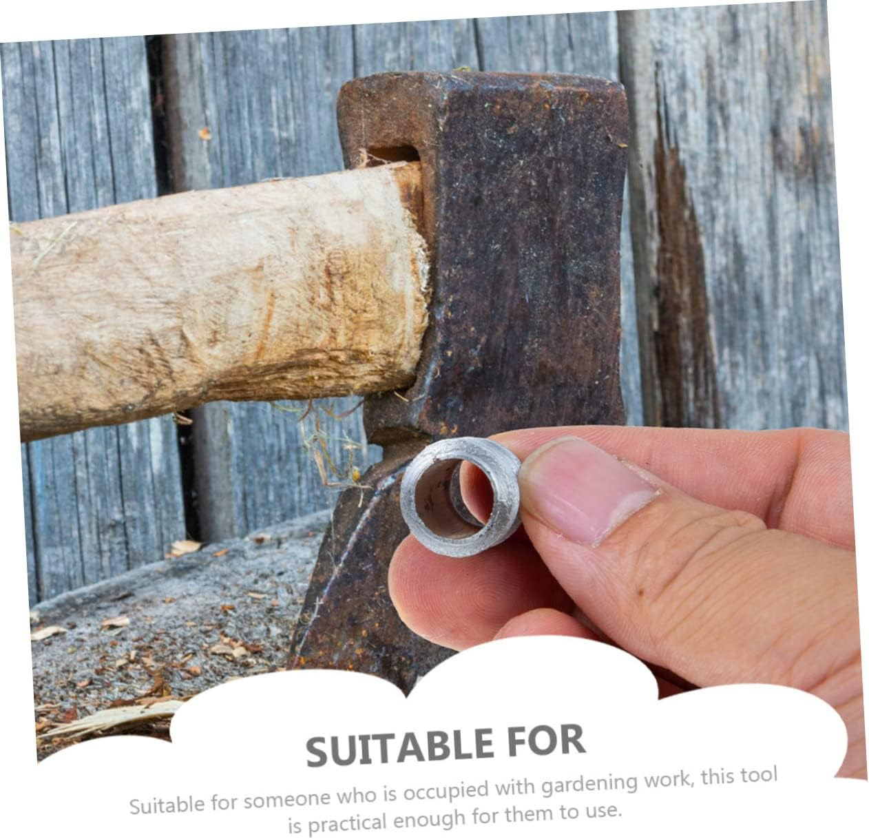 DOITOOL 40Pcs Handle Connector Adapter Gardening Accessories Reinforce Accessories for Iron Wedges and Hammer Connector Safety Supply for Garden Tool Usage image number 1