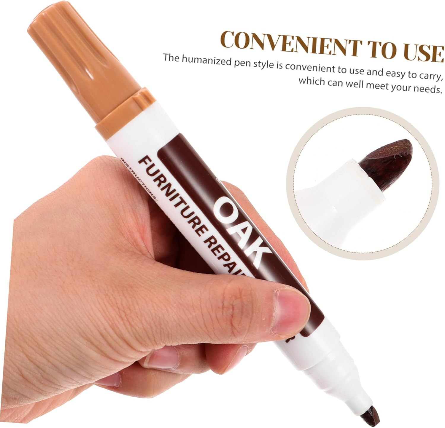 Wood Furniture Touch-Up Markers Pen for Scratch Repair Floorboard Home Supplies image number 2