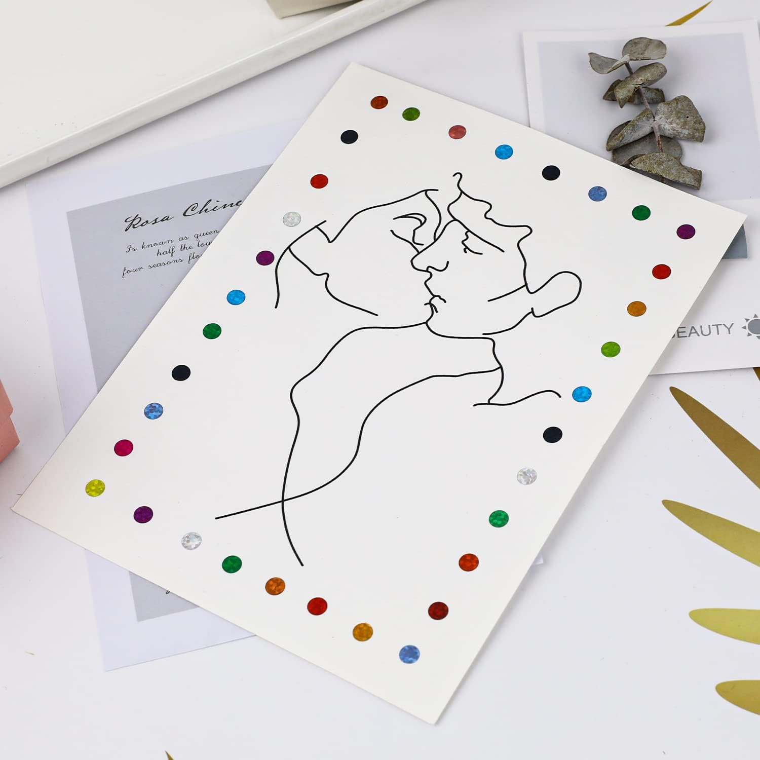 Pack of 3520 Shiny Circle Dot Stickers - 16 Colours Sparkle Coding Labels, Small round Laser Colourful Stickers for Classroom, Office, DIY image number 1