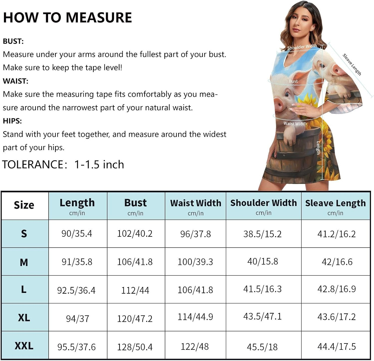 Cute Pig Short Chiffon Dress Print Dress Line Maternity Dress, Cute Pig 4, Large image number 3