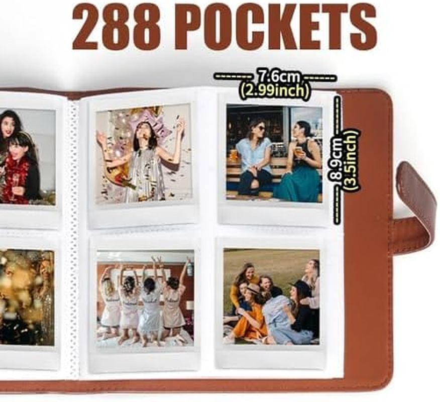 LAYOMI 288 Pockets Photo Album Fo Fujifilm Instax Square SQ1/SQ6/SQ10/SQ20/SQ40 Camera, Sp-3/Square Link Mobile Printer, Album for Instax Square Film, 3.4 X 2.8 Inch Film (White) image number 6
