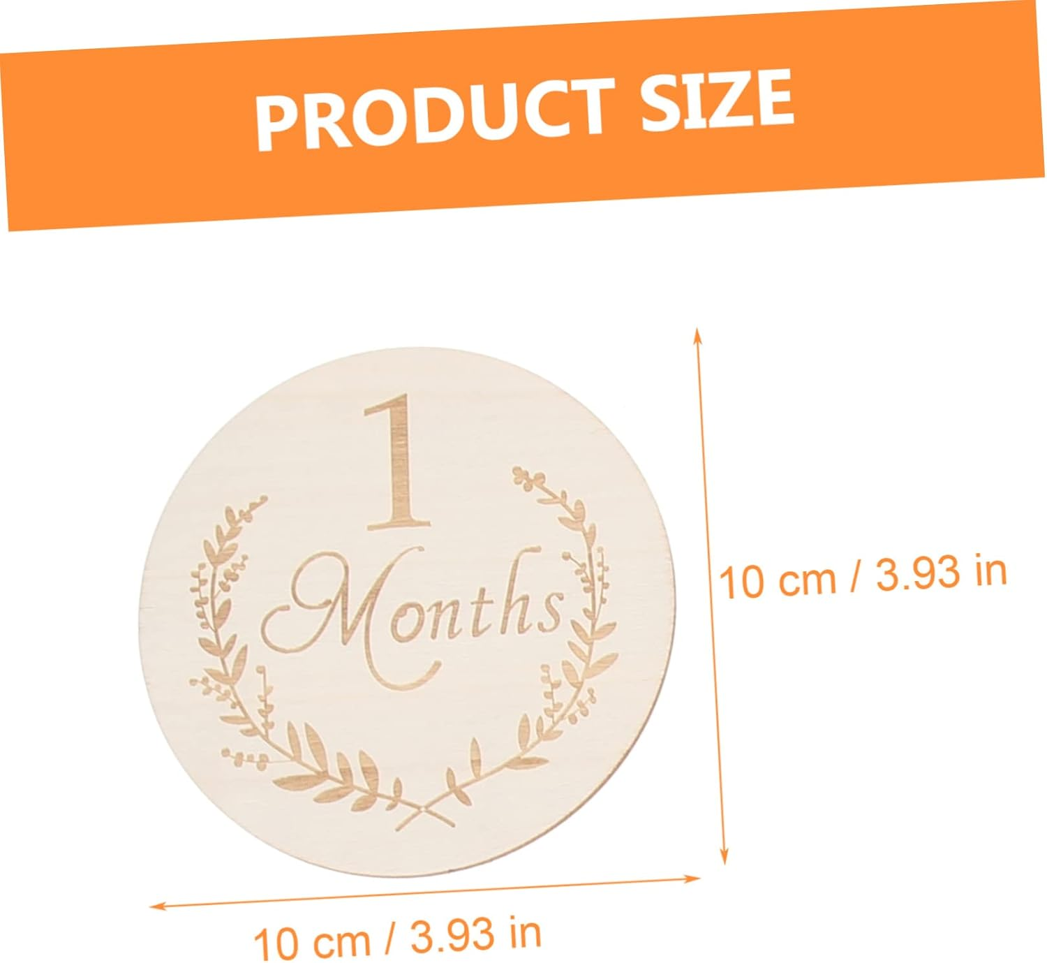 Jojofuny 13Pcs Wooden Slices Newborn Monthly Growth Cards Birch Wood round Discs for Infant Photography and Milestone Tracking Baby Shower Prop image number 4