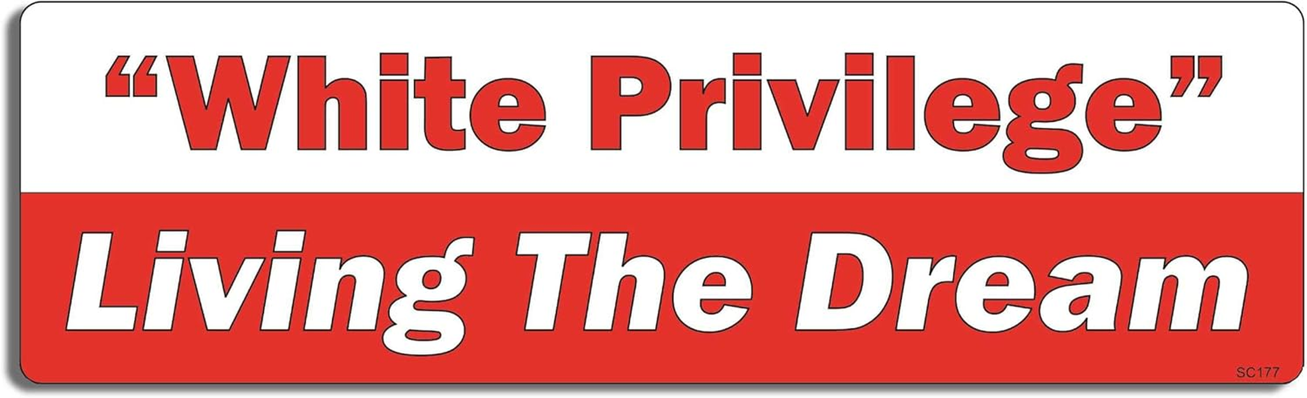 Gear Tatz - White Privilege Living the Dream - Political,Conservative- Bumper Sticker - 3 X 10 Inches - Professionally Made in the USA (Vinyl,X1) image number 2
