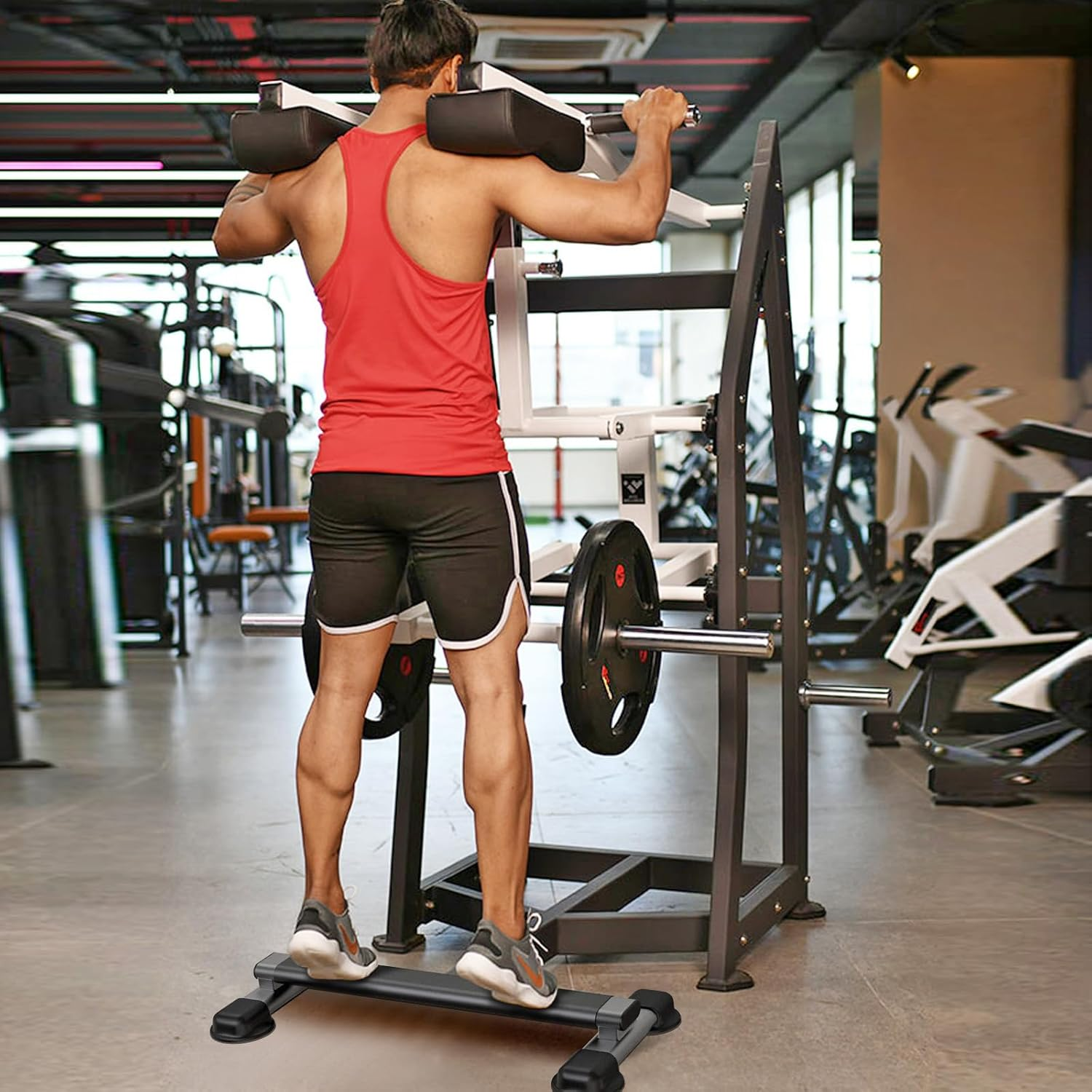 Kipika Versatile Calf Lift Bar, Heavy Duty Steel Calf Lifting Machine for Home Gym, Non-Slip Design, Perfect for Calf Lifts, Squats, Foot Stretches and Dipping Exercises, Supports