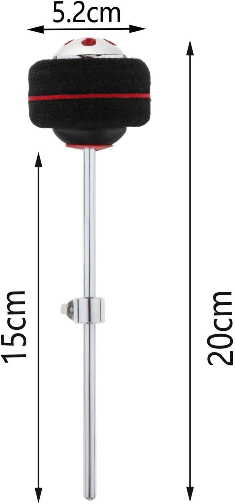 Generic Drum Kick Beater Head,Stainless Steel,Black Drum Pedal Beater, image number 4