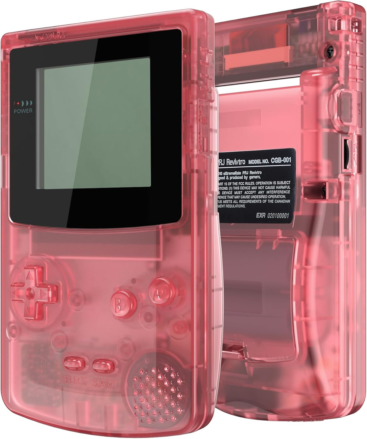 IPS Ready Upgraded Extremerate Clear Atomic Purple Replacement Shell Full Housing Cover Buttons for Gameboy Color &ndash; Fit for GBC OSD IPS & Regular IPS & Standard LCD &ndash; Console & IPS Screen NOT Included