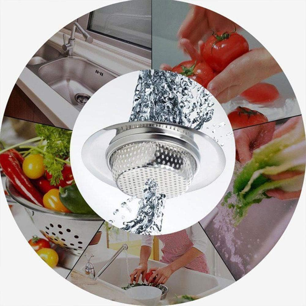 2Pcs Stainless Steel Sink Filter, Mesh Kitchen Sink Strainer Plug, Drain Protector Prevent Clogging, Outer Diameter 113Mm/90Mm/70Mm image number 6