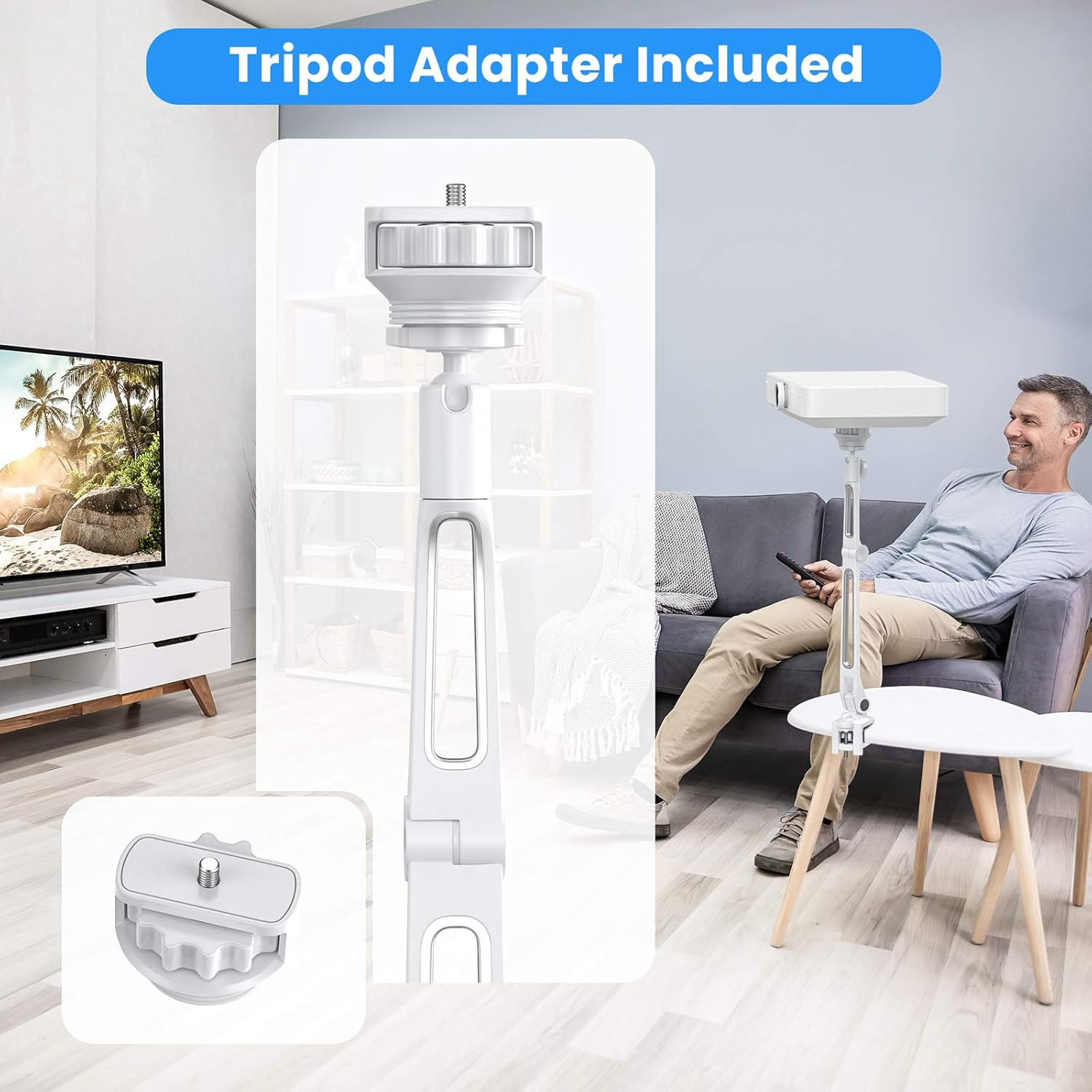 Abovetek Sturdy Ipad Holder, Aluminum Long Arm Ipad Tablet Mount, 360&deg; Swivel Tablet Stand & Phone Holder with Bracket Cradle Clamps 4-11" Devices for Kitchen Bedside Office Desk Showcase Display image number 3