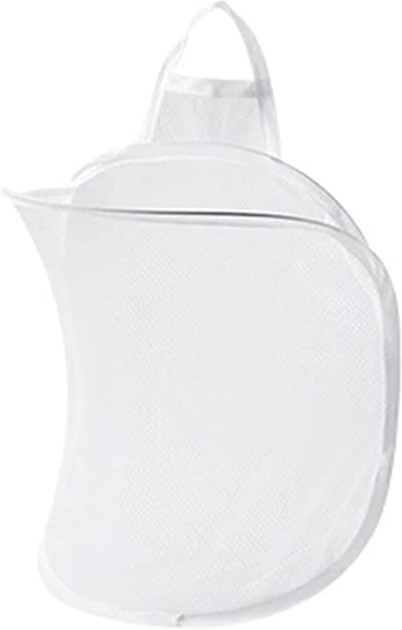 Yqkangzhu Hanging Laundry Hamper, Mesh Laundry Basket, Foldable Hamper with Carry Handle, Collapsible Dirty Clothes Hamper, Wall Mounted Storage Bag, Breathable Net Hampers for Laundry Room, Bathroom image number 5