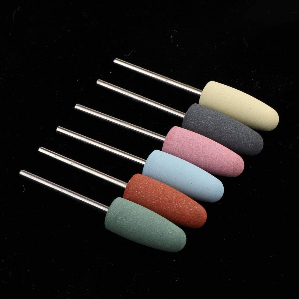 Oshhni 6Pcsx Silicone Bit Nail Polishing Head, Cuticle Clean File For, Tool, 08 - 08 image number 6