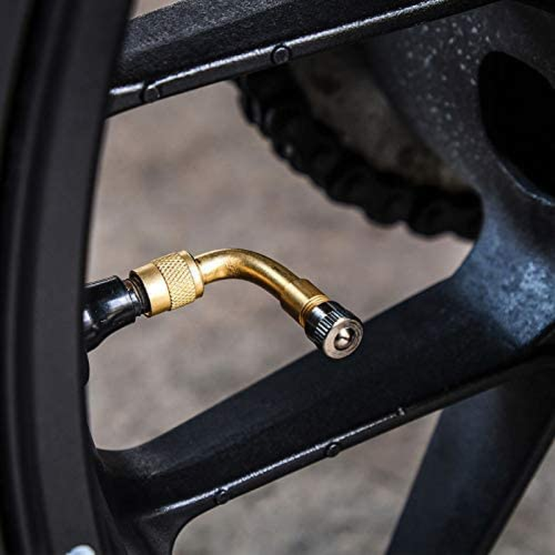 2 Pieces 8.25 Inch Flexible Extension Tire Valve Adaptor and 2 Pieces 90 Degree Tyre Valve Extension Adaptor for Universal Cars Truck Motorcycle Bike Scooter image number 3