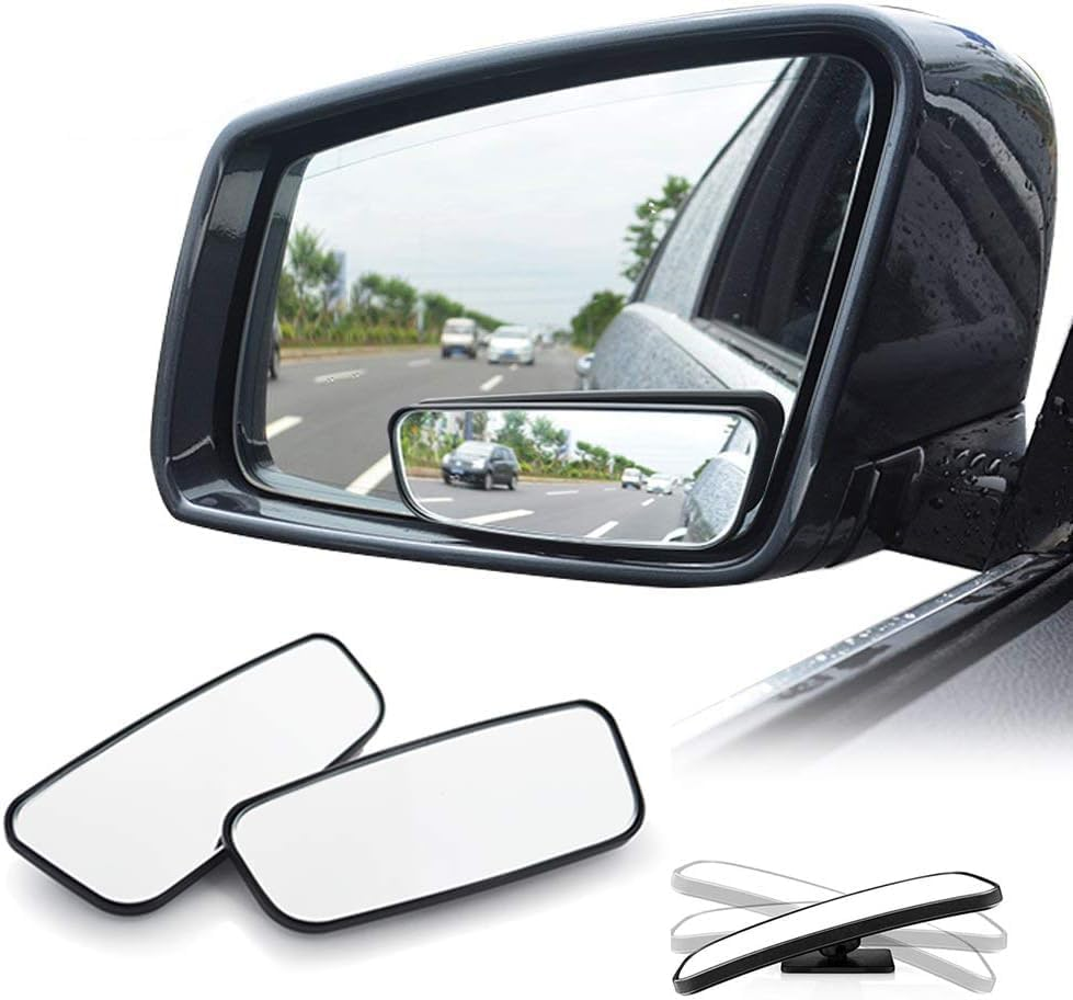 Wildauto Blind Spot Mirror, Rectangle Adjustable Car Auxiliary Universal Wide Angle Mirror for Universal Cars (Adhesive, 2Pcs) image number 2