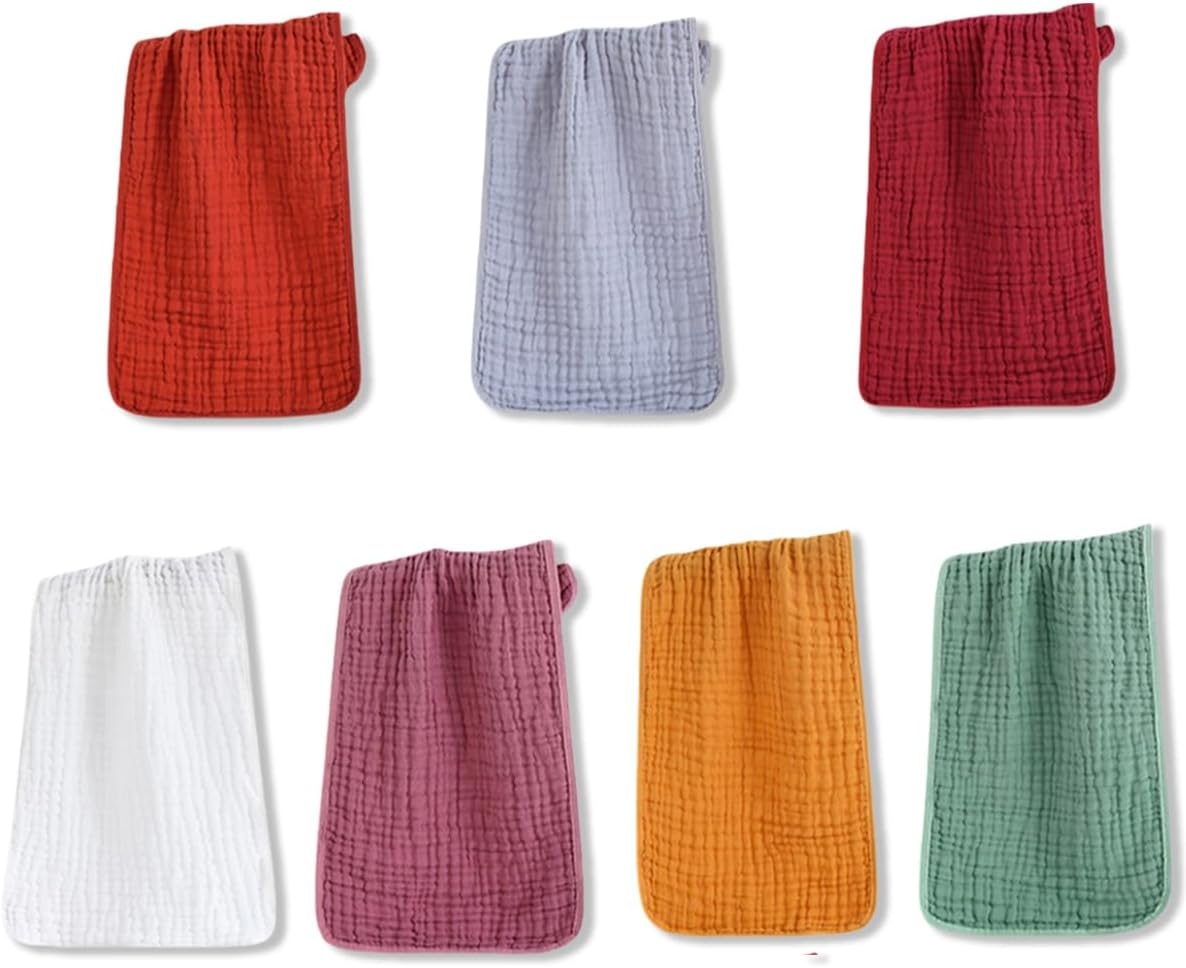 Agrap 7-Layer Pure Cotton Hiccup Cloth, 100% Cotton, 20 Inches X 10 Inches, Suitable for Baby Drool and Grooming, Soft, Safe, and Gentle Baby Bath Towel, Gender Free, Is the Best Gift Choice (Large) image number 1