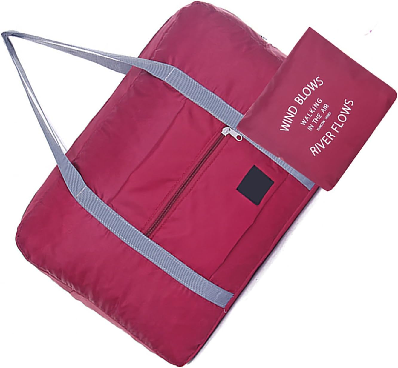 Large Capacity Travel Duffel Tote Bag Portable Luggage Foldable Storage Bag with Travel Bag Clothes Storage Bag Travel Bags Waterproof Tote Carry Bag Red