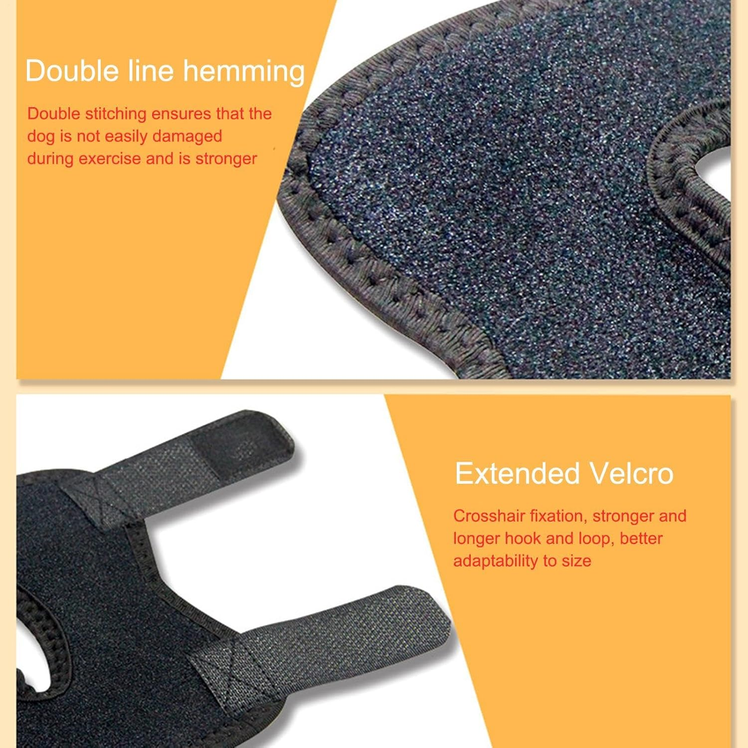 Back Leg Support, Dog Brace Protectors, Joint Compression Wrap | Adjustable Sleeve Design with Secure Fit, Knee Support Anti-Licking Brace for Front and Rear Legs Recovery and Post-Injury Mobility Aid - S image number 4