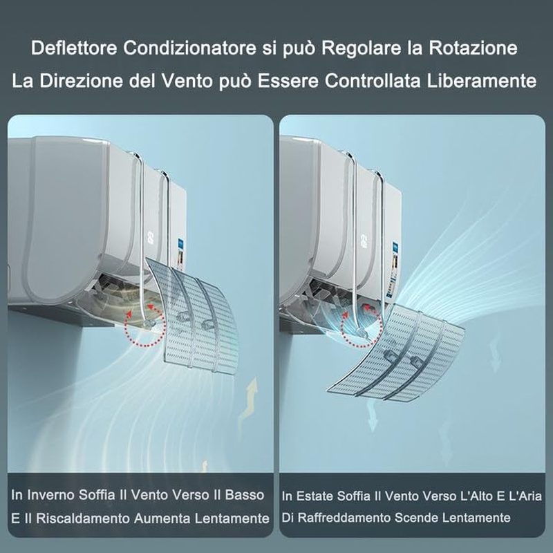 Universal Retractable Air Conditioning Wind Deflector - Adjustable, Transparent Cold Air Protection image number 1