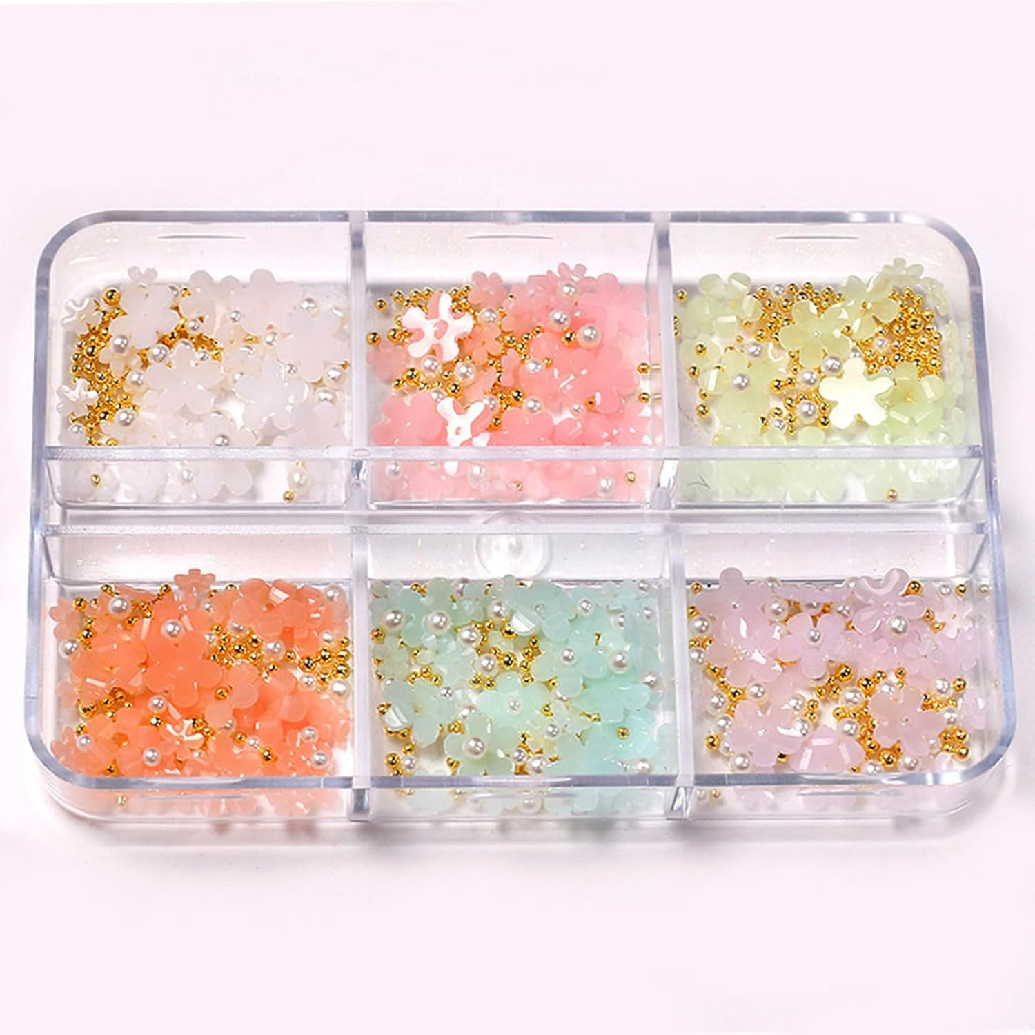 Miutii Self Adhesive 3D Flower Nail Stickers Floral Nail Art Decals Small Blossom Designs for Women Girls DIY Manicure Summer Spring Nail Decor Type E One Size - Type E image number 6