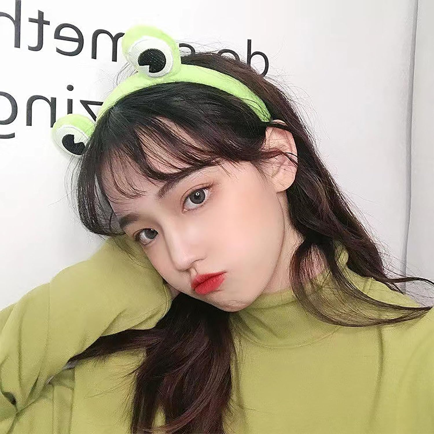 AMYXIYUAN 2Pcs Frog Makeup Headband Stretchy Frog Hair Accessories Cartoon Makeup Headband Elastic Head Band for Face Washing Shower Sports Yoga Beauty Skincare image number 5