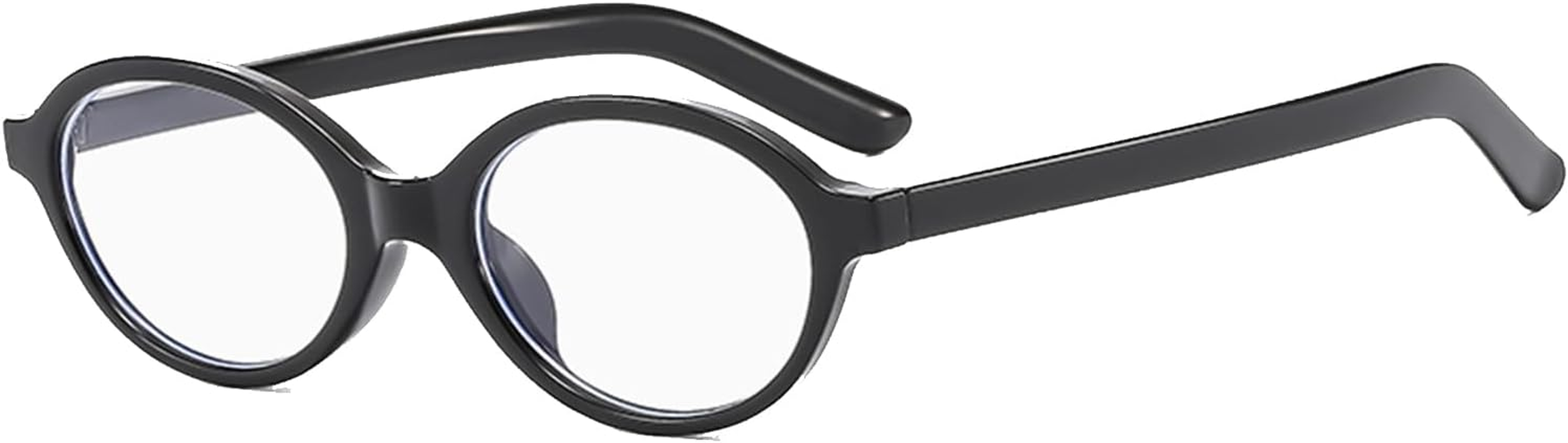 YAMEIZE Oval Blue Light Glasses Women Men - Small anti Blue Light Glasses Retro Blue Filter Glasses Gaming Glasses, Leopard Clear