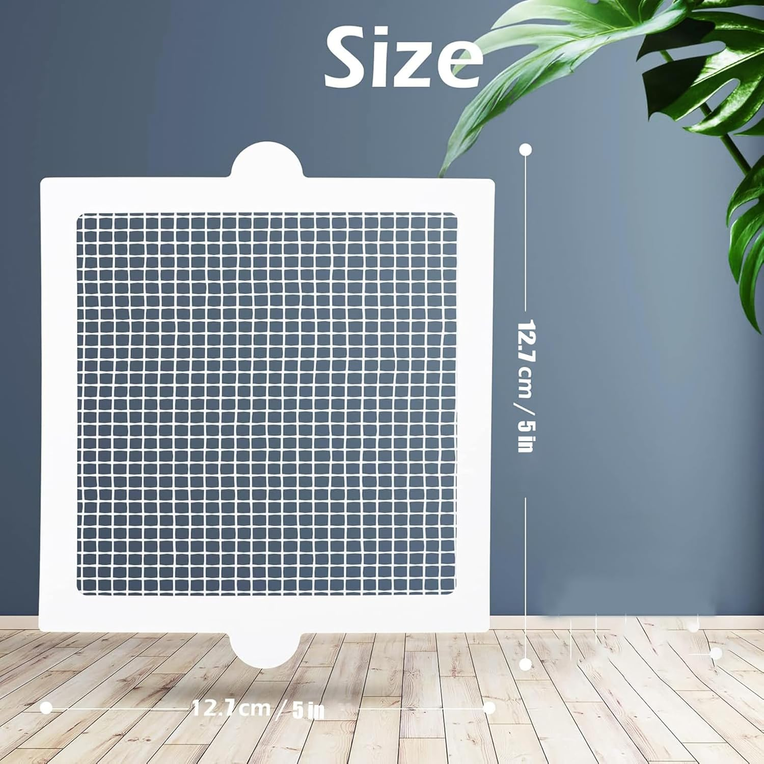 30 Pack Disposable Shower Drain Hair Trap, 12.7Cm Dual Ear Mesh Waterproof Adhesive Stickers for Shower Drain Bathroom Tub Tray Sink Laundry Floor Drain Balcony Filter, Square image number 6