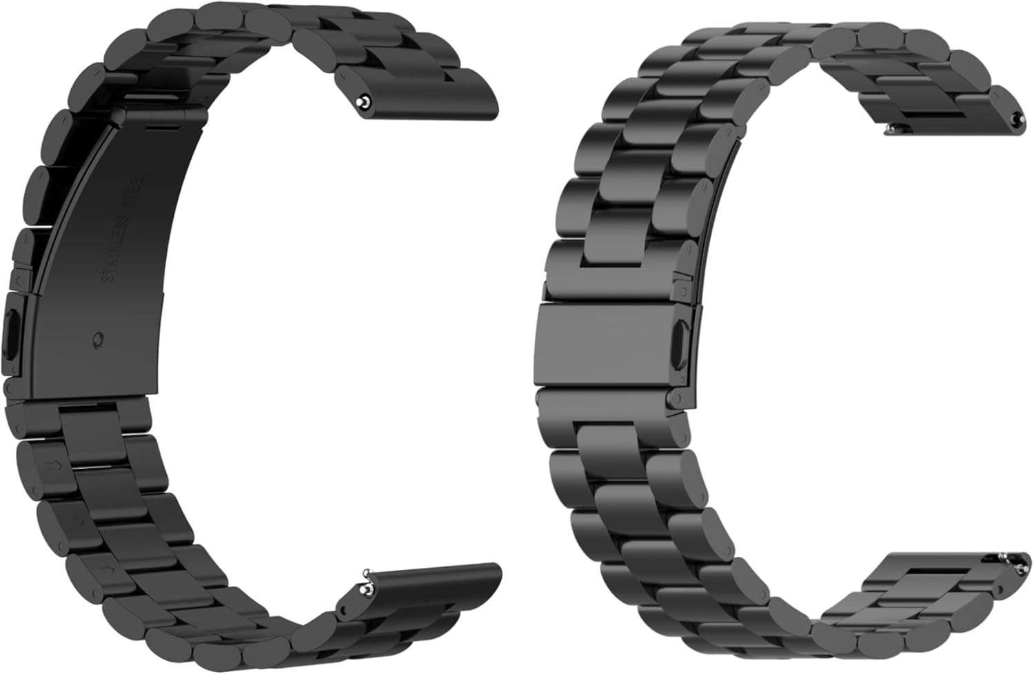 MH MOIHSING Bands Fit for Samsung Gear S3 Frontier Band/Galaxy Watch 46Mm Bands/Galaxy Watch 3 Band 45Mm, 22Mm Solid Stainless Steel Metal Business Bracelet Straps for Samsung Smartwatch, Black image number 1