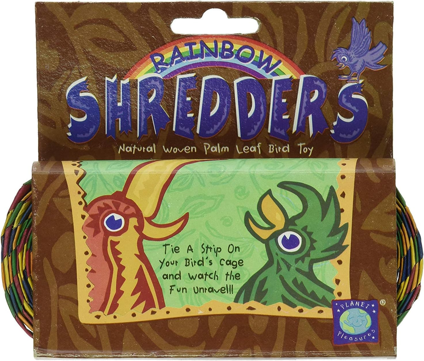 Planet Pleasures Rainbow Shredders Straight Ribbon Bird Toy, 30' L by 1" W image number 3