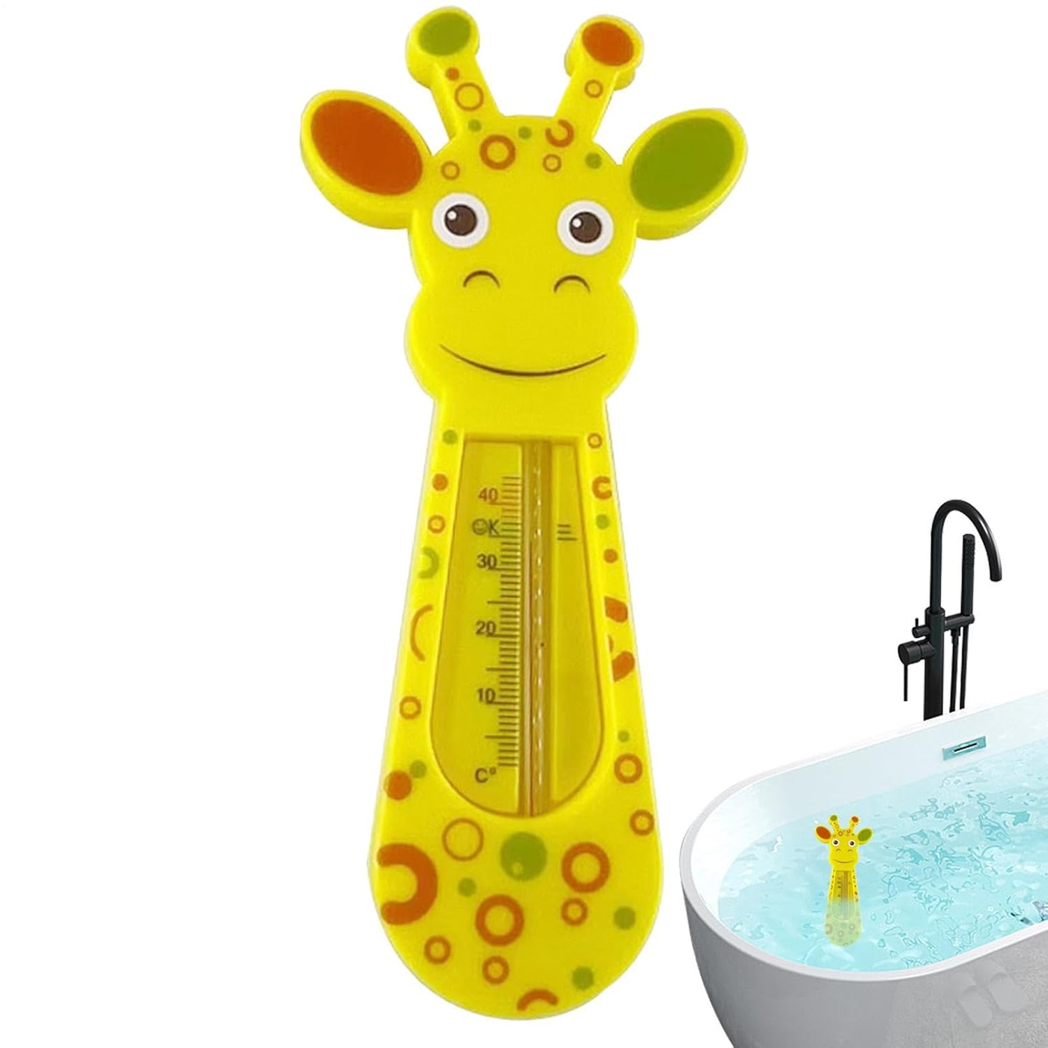 Water Thermometer Baby | Lovely Giraffe Baby Tub Thermometer - Infant Safety Temperature Bath Floating Toy image number 4