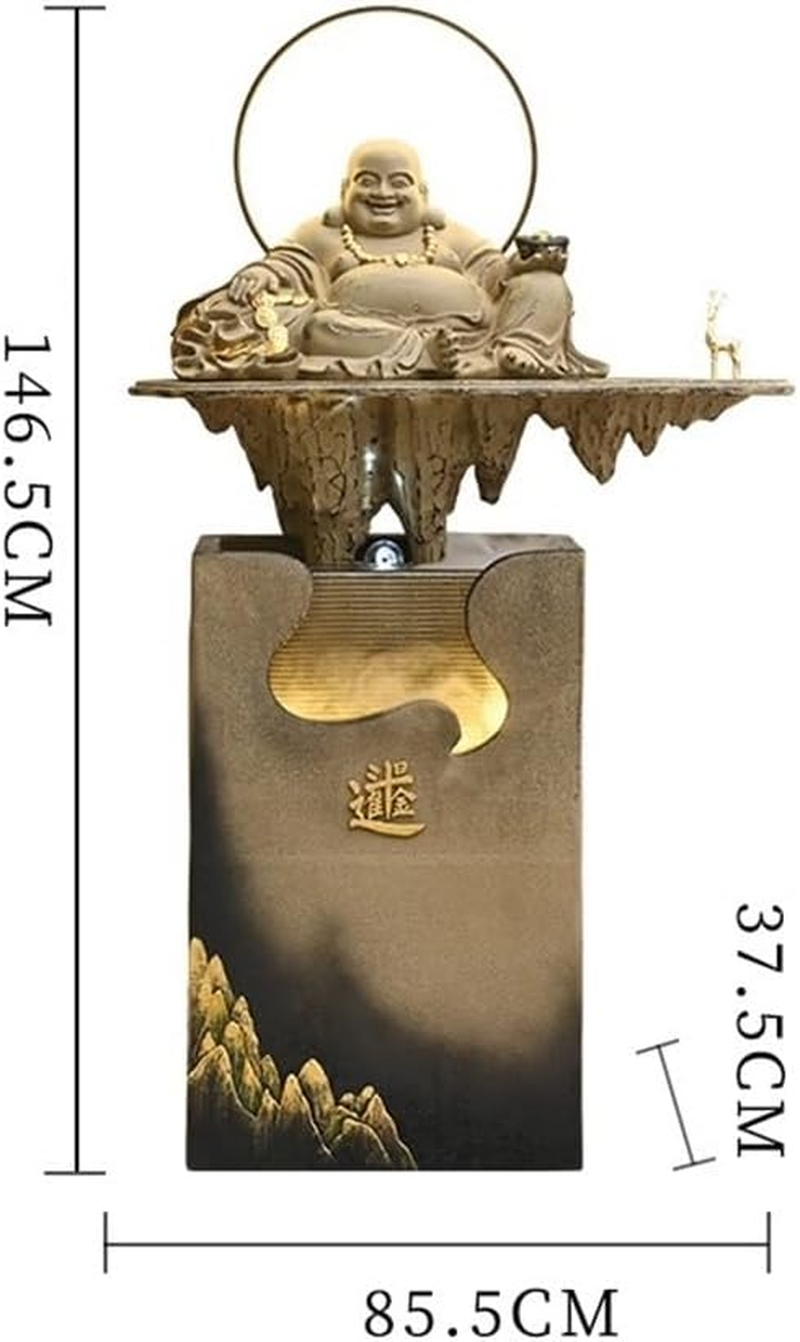 Outdoor Fountain Living Room Zen Fountain Company Housewarming Opening Gift Fortune Water Ornaments(Yellow) image number 5