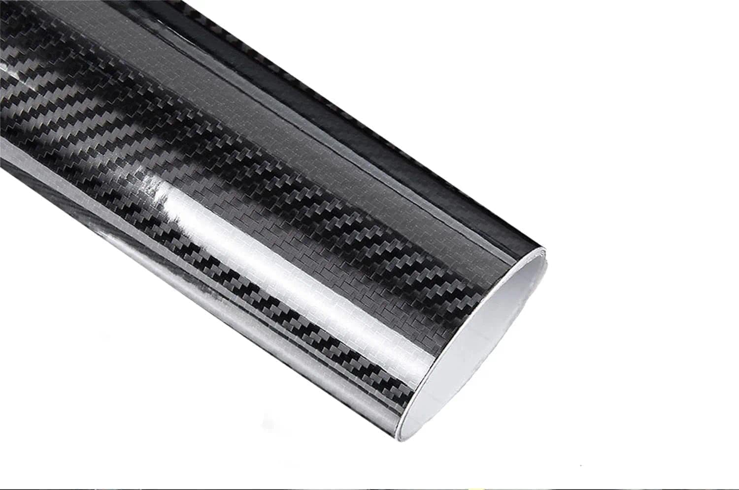 Black 6D Carbon Fiber Vinyl Wrap, Gloss Black, Uv-Resistant, Waterproof, Flexible Film for Car Detailing, Compatible with Motorcycles and Vehicles - Fengea image number 5
