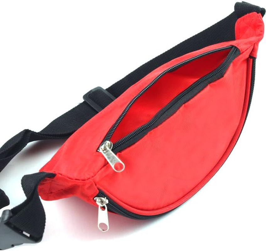 First Aid Fanny Pack Bag Red Travel Rescue Pouch Empty First Responder Medicine Medical Bags for Car Home Outdoors Road Trips Workshop Camping Hiking (Red) image number 3