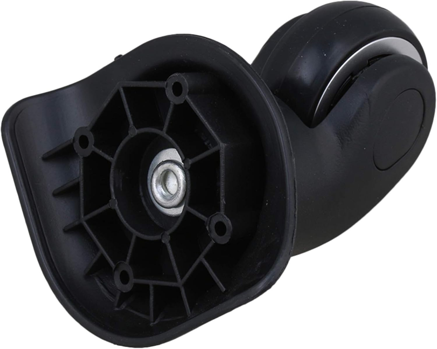 Mxfans 10 X 9.3 X 4.8 Cm W013 Rotating Spinner Left and Right for Luggage, Suitcase, Wheels, DIY Replacement, Black image number 4