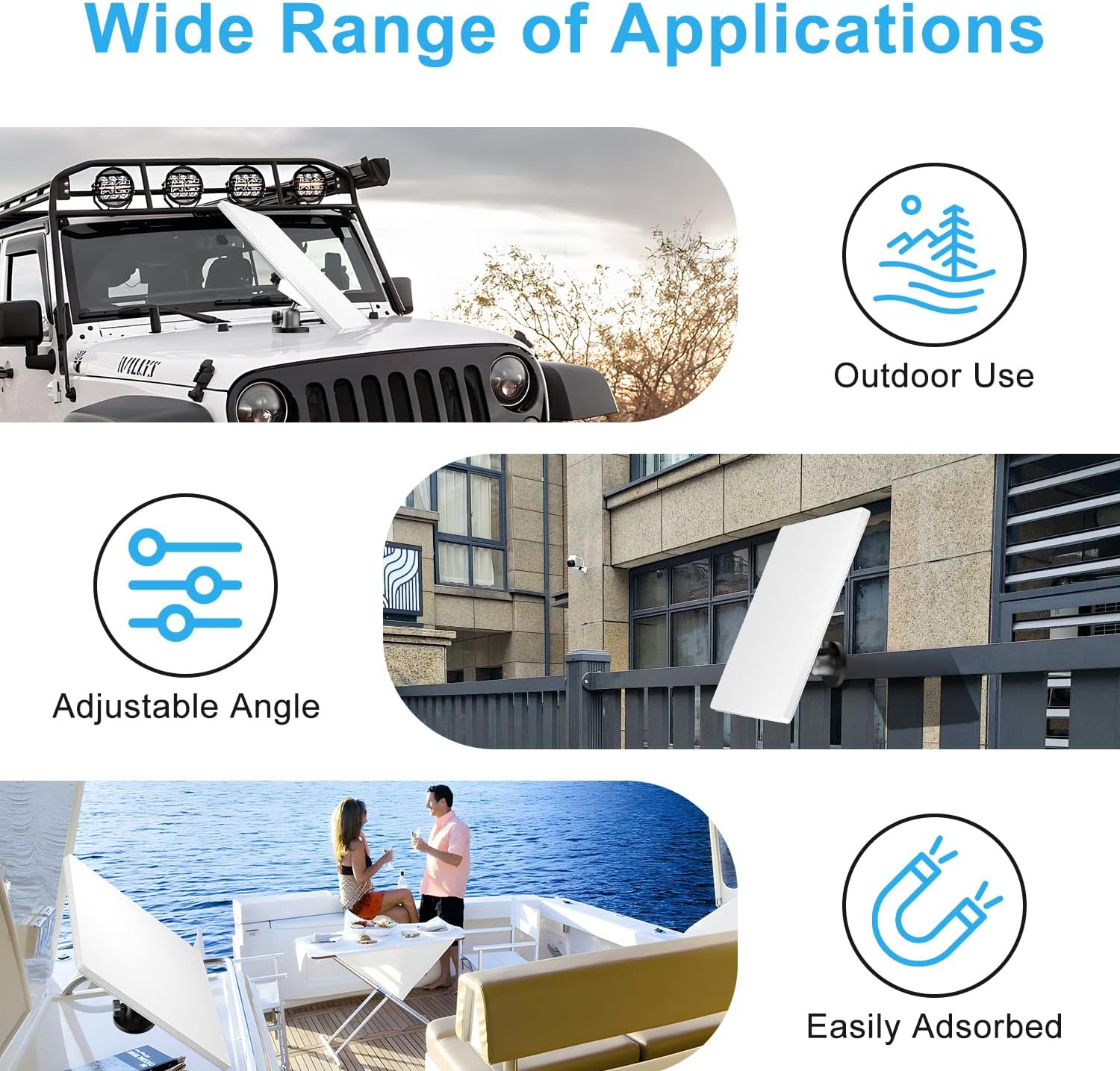 Cloudvalley Adjustable Magnetic Mount for Starlink Mini Accessories, Compatible with OEM Pipe Adapters, Aluminum Alloy Mounts on Car RV Fence Yachts image number 6