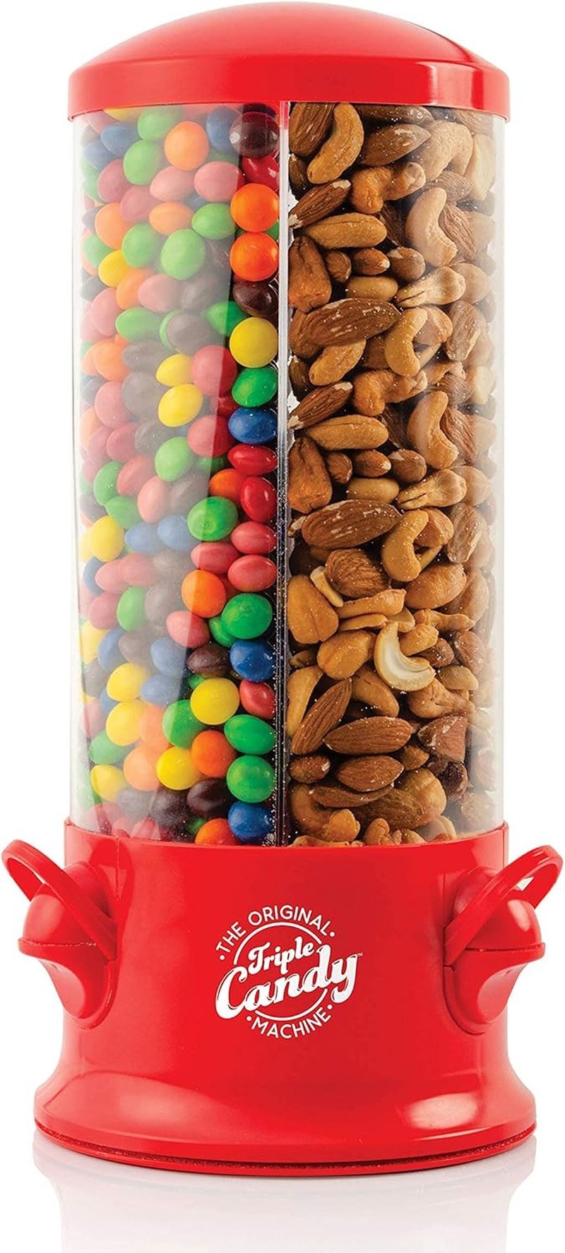 Handy Gourmet Original Triple Machine-Fun Candy & Nut Dispenser-New & Improved (Pearl White), Standard