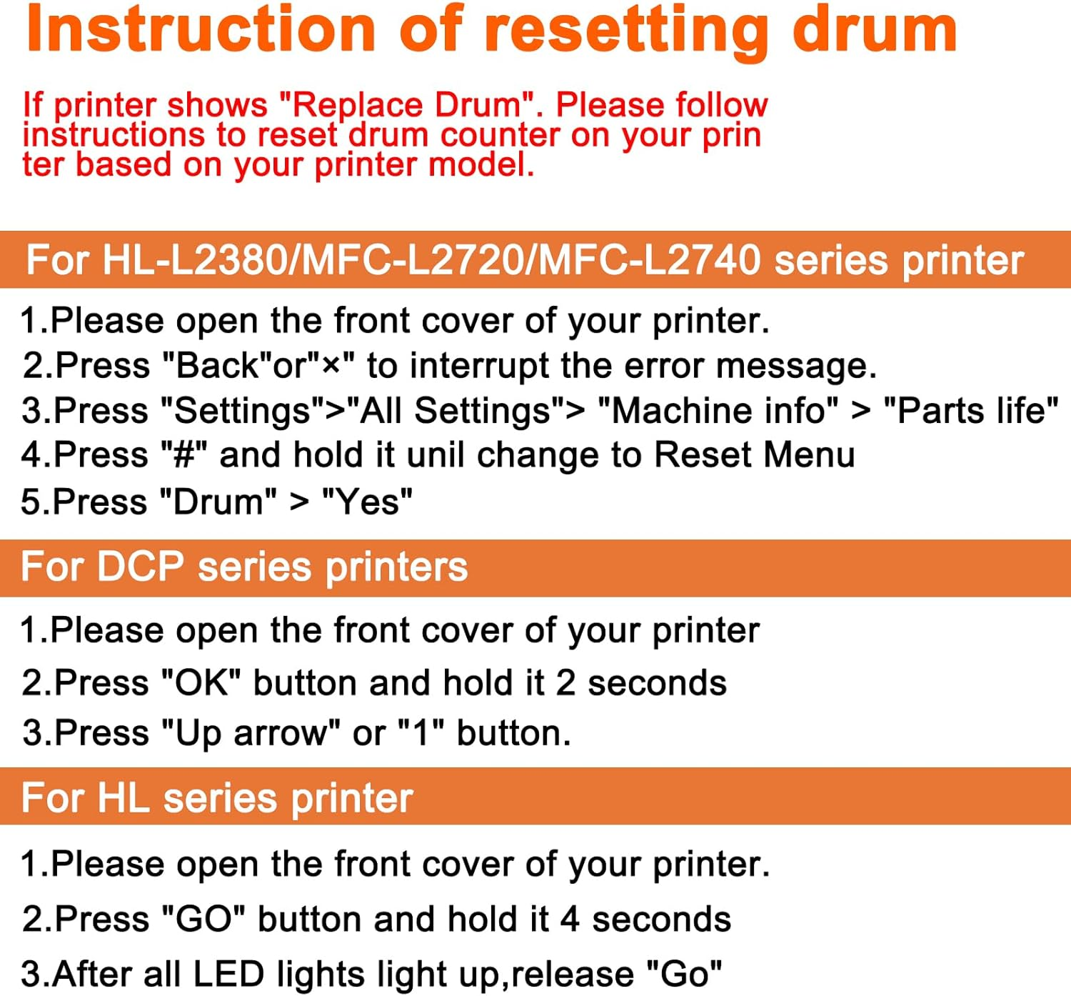 Greencycle 1 Pack DR630 DR-630 Drum Unit (No Toner) Replacement Compatible for Brother HL-L2300D HL-L2340DW HL-L2380DW DCP-L2540DW MFC-L2700DW MFC-L2740DW Laser Printer (High Yield, Black) image number 6