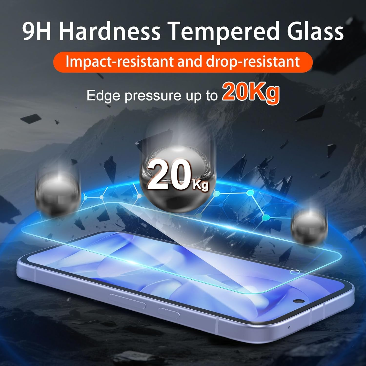 Didisky 4 in 1 Screen Protector for Google Pixel 9A with Dust-Elimination Installation, 2 Pack Tempered Glass Film with 2 Pack Camera Lens Protector,9H Hardness,Hd image number 1