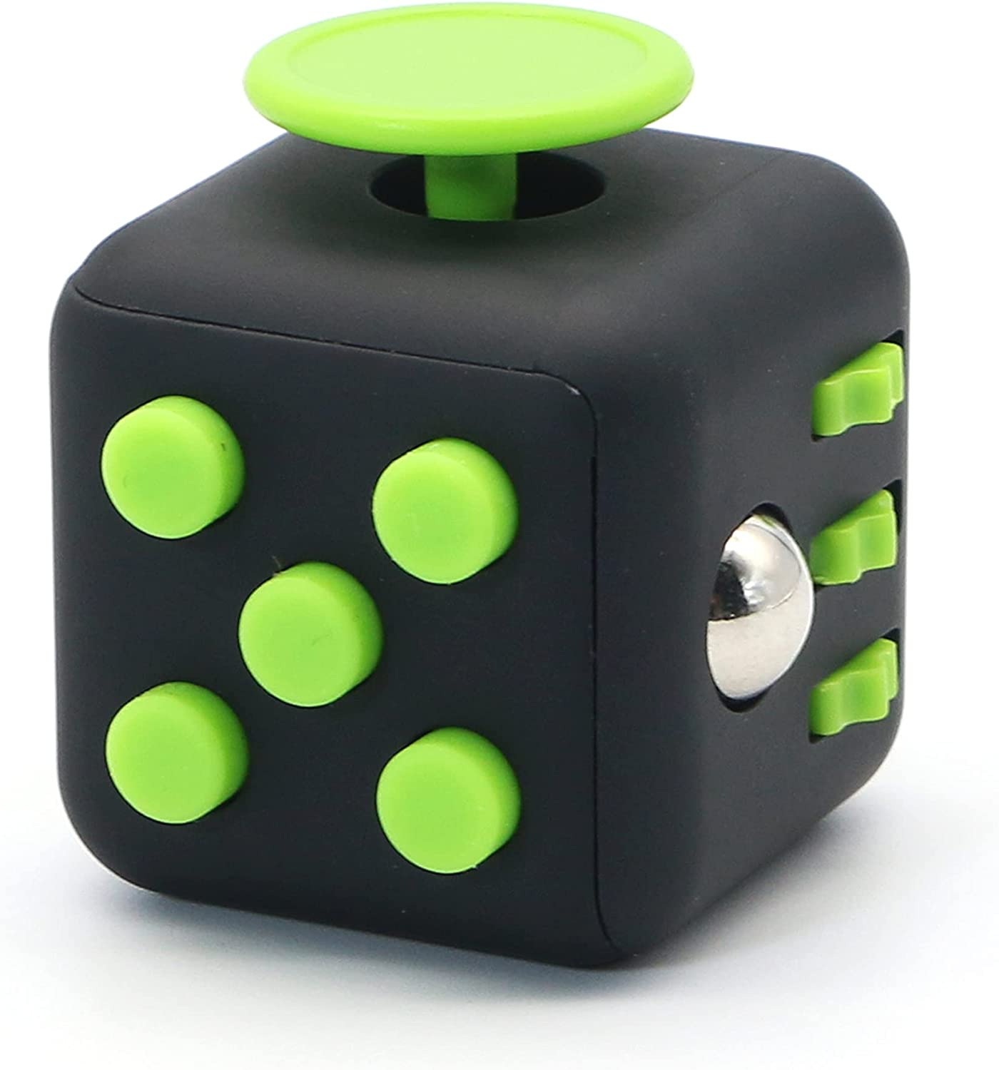 Fidget Cube Stress Anxiety Pressure Relieving Toy Great for Adults and Children[Gift Idea][Relaxing Toy][Stress Reliever][Soft Material] (Black&Black)