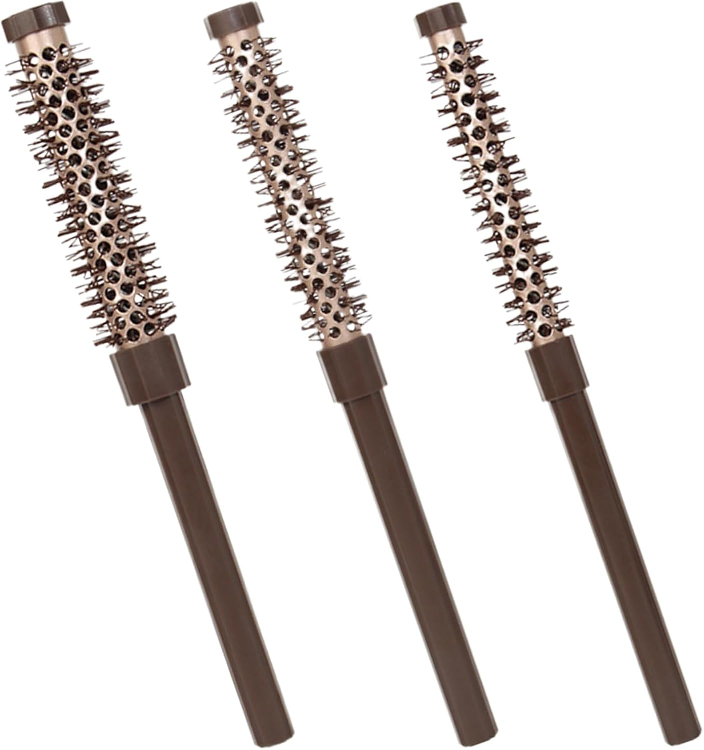 Small round Hair Brush - Professional Styling Brush, Heat Retaining Ceramic | Lightweight Temperature Resistant Gentle Nylon Bristles, Curling Comb, Quiff Roller Styling, Drying, Accessories image number 5