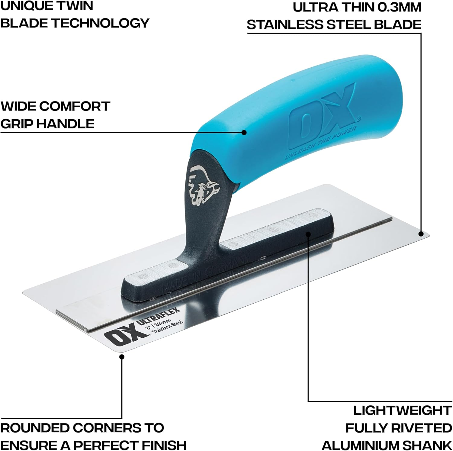 OX Pro Ultraflex Small Trowel 8In / 200 X 80 Mm image number 3