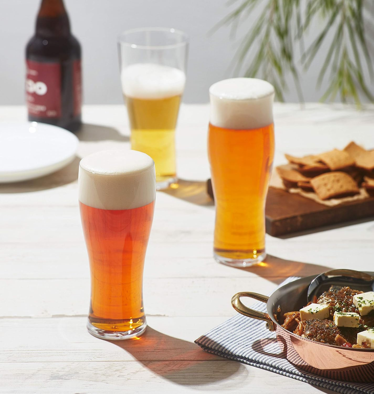 Toyo Sasaki Glass Beer Glass Father'S Day Beer Glass Set Dry Aroma Rich 410Ml 390Ml 360Ml Set of 3 Clear