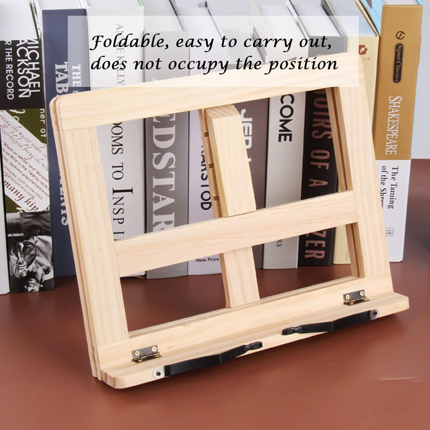 Book Stand,Book Holder,Cookbook Stand Desk Portable Sturdy Lightweight Bookstand,Book Holders for Reading Hands Free image number 3