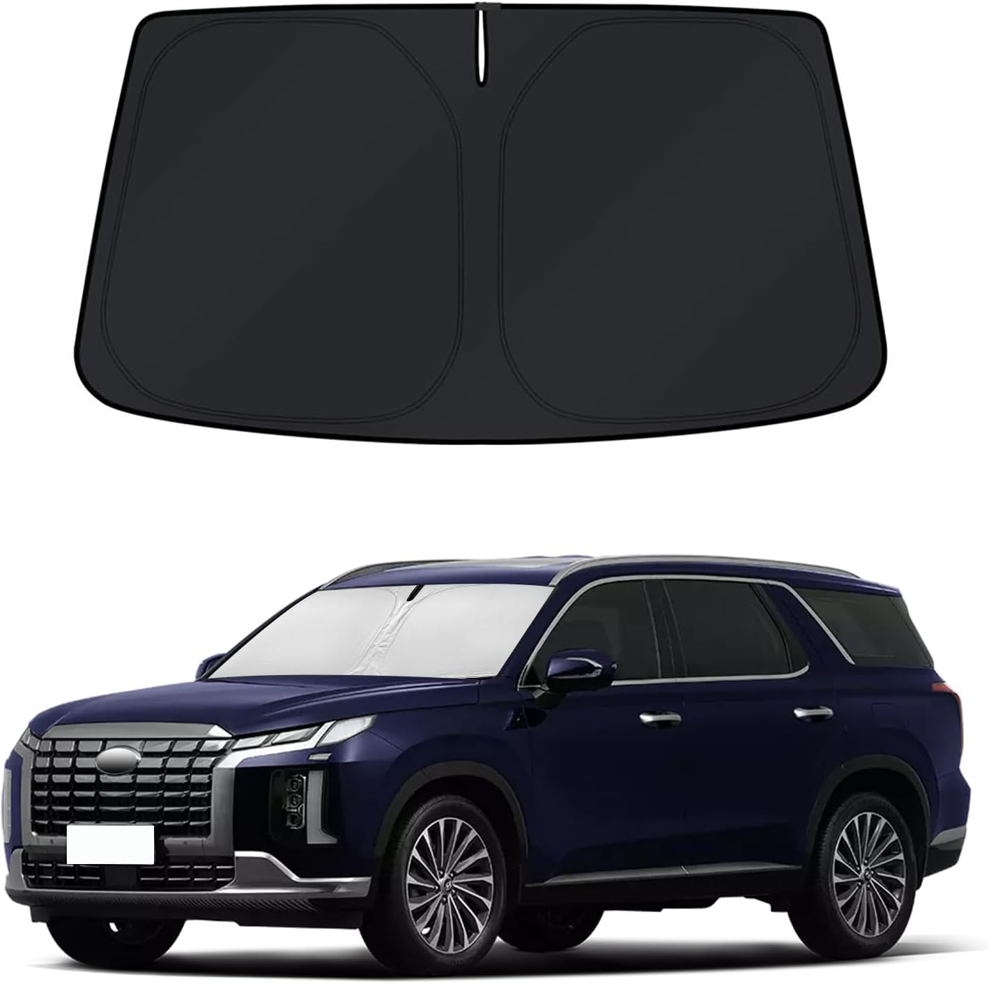 Car Sun Shade for 2020-2025 Hyundai Palisade Accessories Windshield Sunshade Cover Front Window Shade Custom Fit Palisade Sun Visor Protector Foldable Blocks UV Rays image number 1