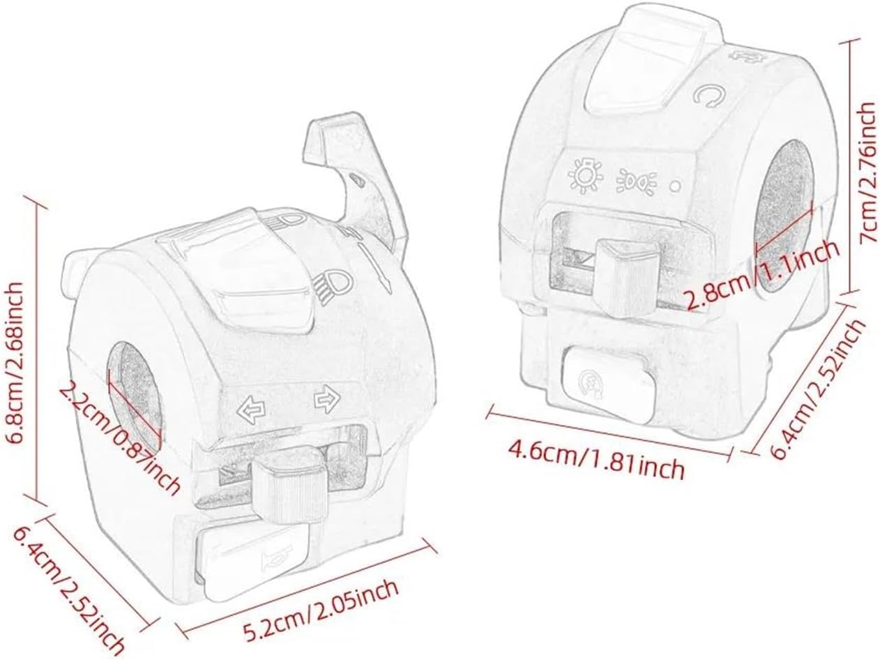Brake Fog Light Switch for Suzuki GS125 GN125 Motorbike Accessories Motorcycle Handlebar Switch Assy Assembly image number 5