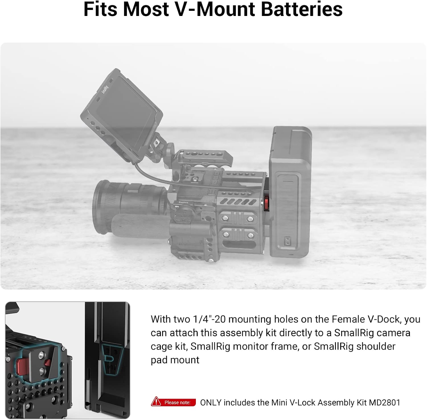 Smallrig Mini V-Lock Assembly Kit - MD2801